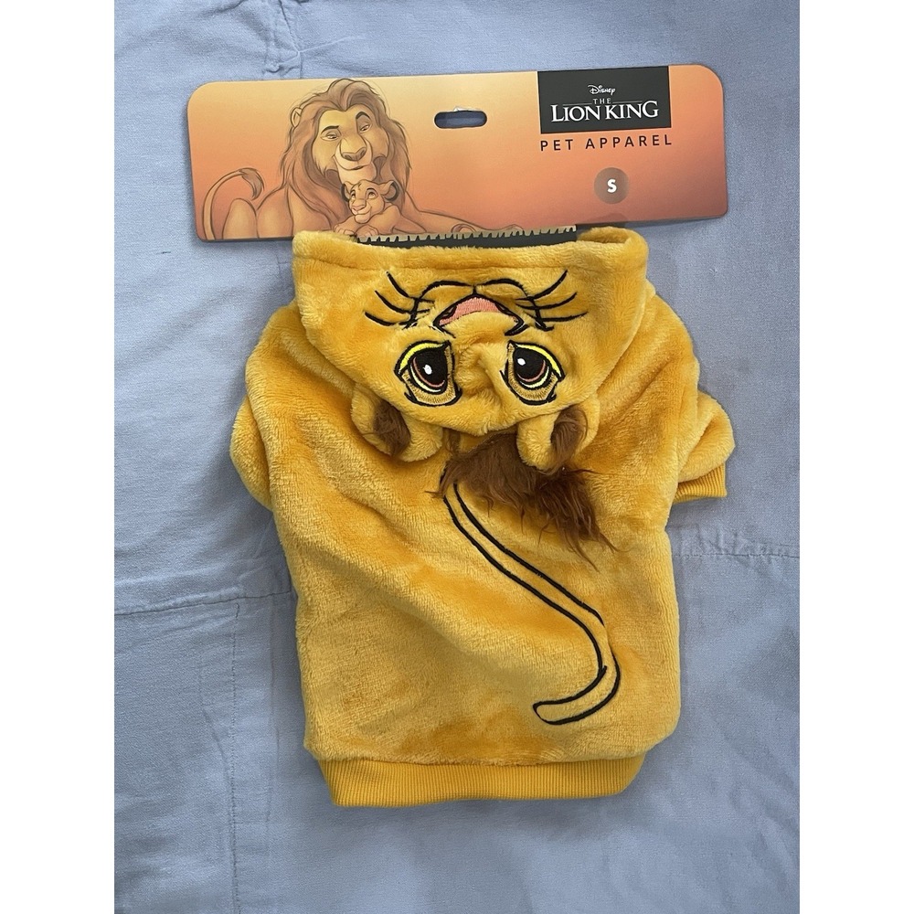 NEW Walt Disney Halloween Fluffy Pet Dog Costume - Lion King - Simba - Size S